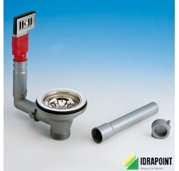 PILETTA BASKET PER LAVELLO 2 BUCHE CON TAPPO RETT. METALLO Ø