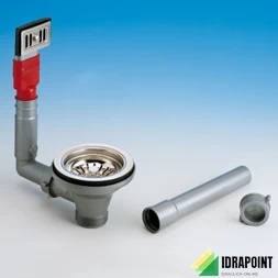 PILETTA BASKET PER LAVELLO 2 BUCHE CON TAPPO RETT. METALLO Ø