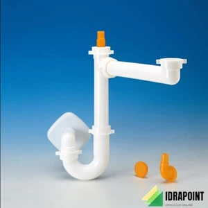 SIFONE SPAZIO 1 PER LAVELLO CON SCARICO Ø 40 MM BIANCO