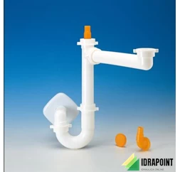 SIFONE SPAZIO 1 PER LAVELLO CON SCARICO Ø 40 MM BIANCO