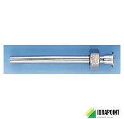 TUBETTO SOTTOLAVABO RAME CROMATO CON FLANGIA Ø 10X3/8