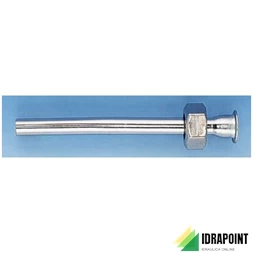 TUBETTO SOTTOLAVABO RAME CROMATO CON FLANGIA Ø 10X3/8