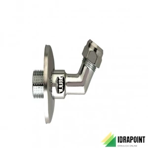 SQUADRETTA SOTTOLAVABO OTTONE CROMATO CON DADO BASSO