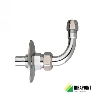 SQUADRETTA SOTTOLAVABO RAME CR FISSA 90° Ø 1/2