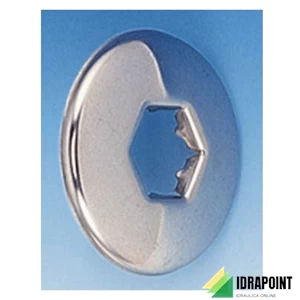 ROSETTA SCORREVOLE INOX CON FORO ESAGONALE Ø 60X1/2