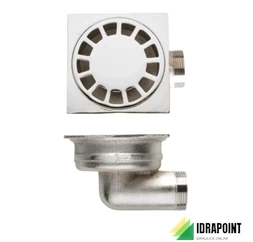 PILETTA SIFOIDE OTTONE X PAVIMENTO SCARICO LATERALE FILETTAT