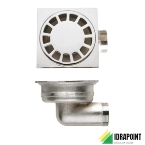 PILETTA SIFOIDE OTTONE X PAVIMENTO SCARICO LATERALE FILETTAT