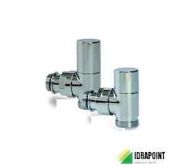 KIT MANUALE VALVOLA CON DETENTORE A SQUADRA CROMO