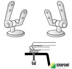 COPPIA CERNIERE REGOLABILI CROMO PER SEDILE