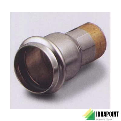 MANICOTTO RIDOTTO CROMO Ø 40 E TU/PIOMBO Ø 26 MM