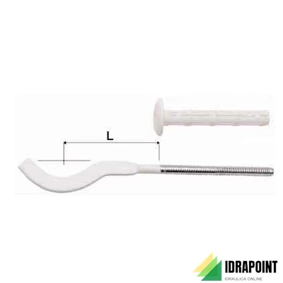 MENSOLA RADIATORE ALLUMINIO ACCIAIO BIANCO 170 CON TASSELLO