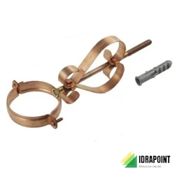 FERMATUBO CON DECORO PER PLUVIALE RAME Ø 80 MM