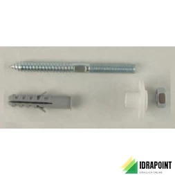 FISSAGGIO LAVABO CON DADO ACCIAIO ZINCATO BIANCO Ø 10X120