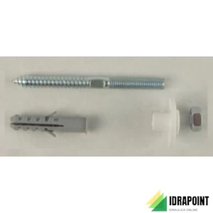 FISSAGGIO LAVABO CON DADO ACCIAIO ZINCATO BIANCO Ø 10X120