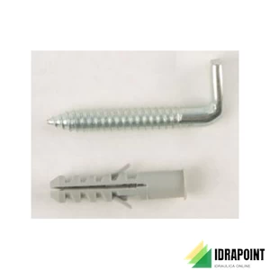 ELEMENTO FISSAGGIO X SCALDABAGNO ACCIAIO ZINC. BIANCO 10X80