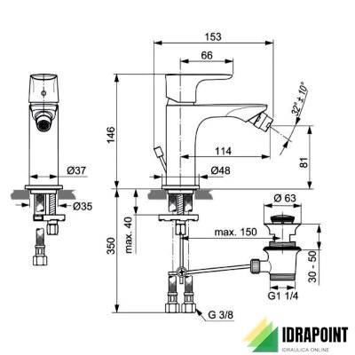 MISCELATORE BIDET - SERIE CONNECT AIR