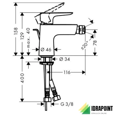 MISCELATORE BIDET - SERIE COOLSTART TALIS E