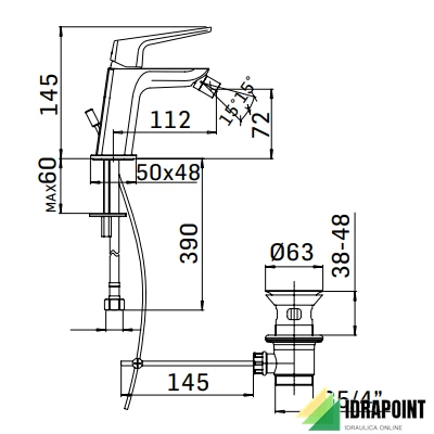 MISCELATORE BIDET - SERIE SPARTACO 5921