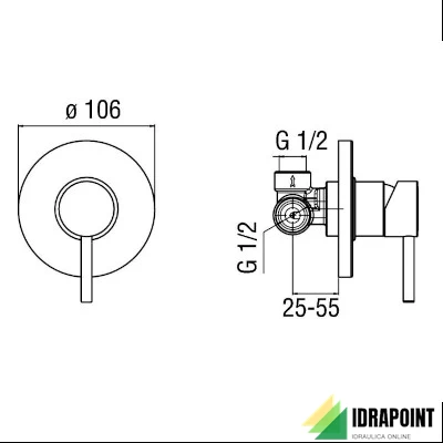 MISCELATORE INCASSSO DOCCIA - SERIE ACQUERELLI