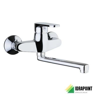 MISCELATORE LAVELLO A MURO COLLO DRITTO