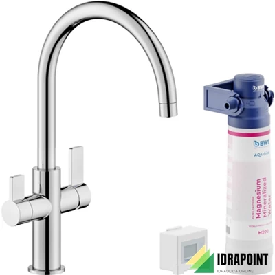 MISCELATORE LAVELLO COLLO A U CON SISTEMA FILTRANTE CROMO