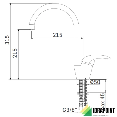 MISCELATORE MONOF. LAVELLO BOCCA GIREVOLE - SERIE LEMON 7202