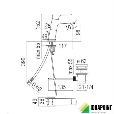 MISCELATORE PER LAVABO - SERIE ACQUAVIVA
