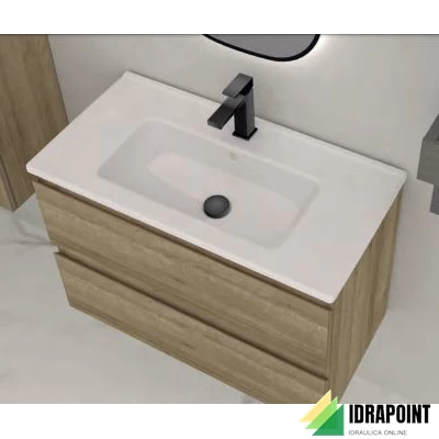 MOBILE ALLEGRA BIANCO 80X40 CM 2 CASS. LAVABO CERAMICA