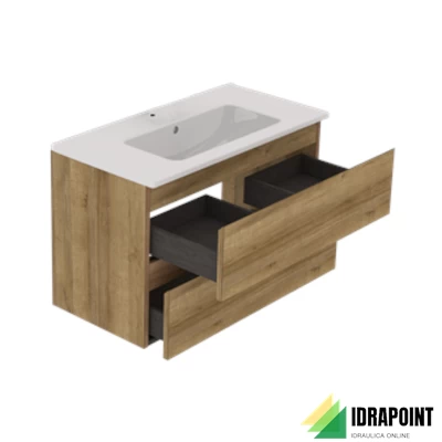 MOBILE ALLEGRA GRIGIO 80X40 CM 2 CASS. LAVABO CERAMICA