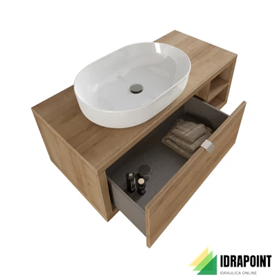 MOBILE DOMUS ROVERE 110X50 CM 1 CASS LAVABO A SINISTRA