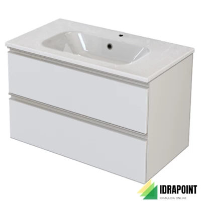 MOBILE NOBU BIANCO 100X46 CM 2 CASS. LAVABO CERAMICA