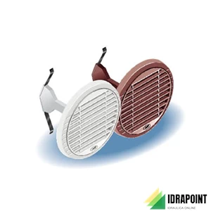 GRIGLIA AEREAZIONE TONDA Ø 160 MM BIANCA