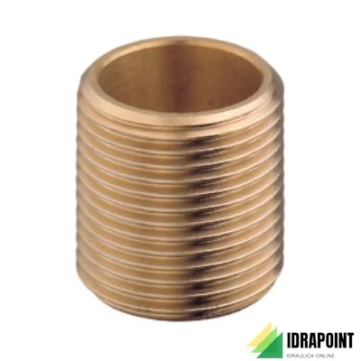 NIPLES SEMPLICE IN OTTONE GIALLO Ø 1.1/4