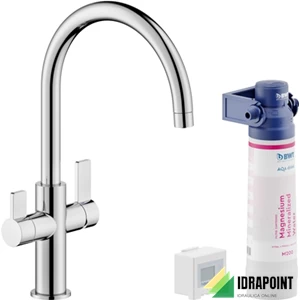 MISCELATORE LAVELLO COLLO A U CON SISTEMA FILTRANTE CROMO