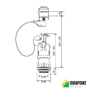 BATTERIA 2 TASTI PER CASSETTA DUO COMANDO A FILO