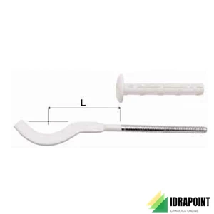 MENSOLA RADIATORE ALLUMINIO ACCIAIO BIANCO 170 CON TASSELLO