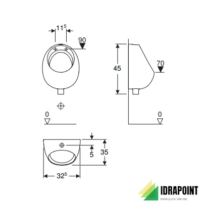 ORINATOIO A PARETE - SERIE RENNA