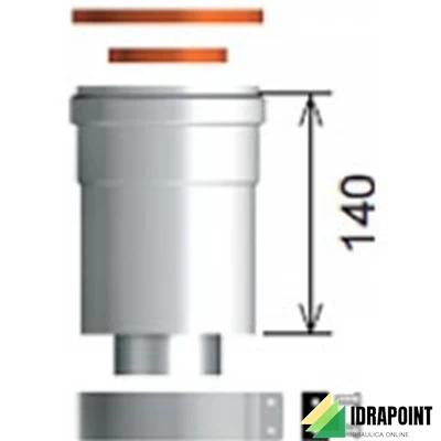PARTENZA VERTICALE USCITA Ø 60/100 MM PER ARISTON