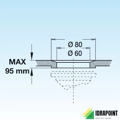 PILETTA PRATICA PER SIFONE MOPLEN LAVELLO IN CERAMICA