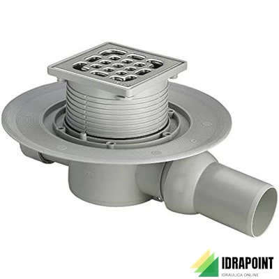 PILETTA SIFOIDE PAVIMENTO CON GRIGLIA 100X100 MM