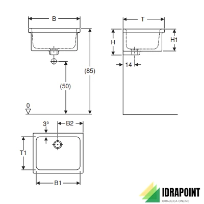 PILOZZO CM 50X40 - SERIE RUSCELLO BIANCO