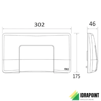 PLACCA MONOTASTO PER CASSETTE DIAMANTE BIANCA