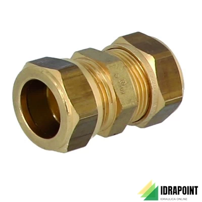 RACCORDO COMPRESSIONE Ø 18X18 OGIVA OTTONE