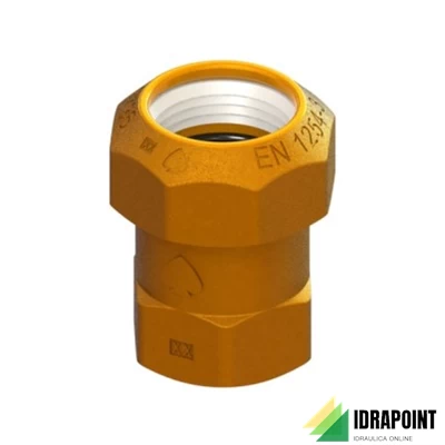 RACCORDO IN OTTONE PER TUBO PE ATTACCO F Ø 2