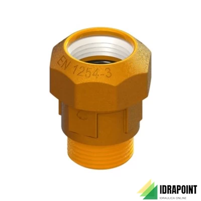 RACCORDO IN OTTONE PER TUBO PE ATTACCO M Ø 2