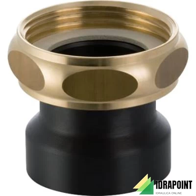 RACCORDO IN PE CON DADO OTTONE - Ø 40X1.1/2