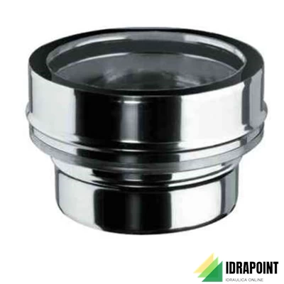 RACCORDO MONOPERETE Ø 100 M/DOPPIAPARETE Ø 100/120 F MM