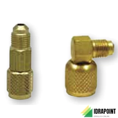 RACCORDO RIGIDO CON DEPRESSORE Ø 5/16'F X 1/4M SAE