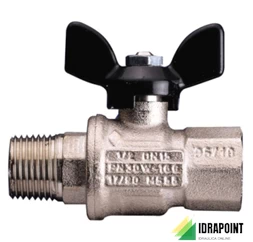 VALVOLA SFERA 1721 P. TOTALE CON FARFALLA Ø 3/8