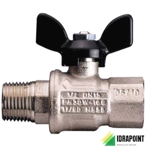 VALVOLA SFERA 1721 P. TOTALE CON FARFALLA Ø 3/8